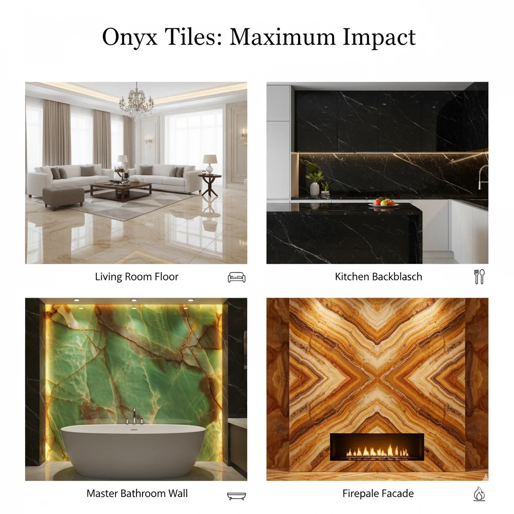 Where to Use Onyx Tiles for Maximum Impact
