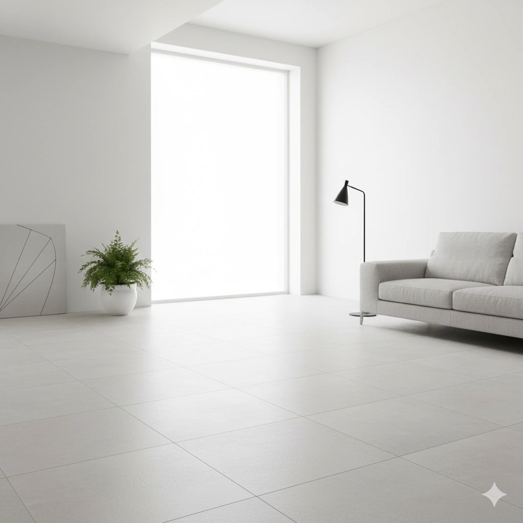 Light Cement Finish Tiles for Minimalist Interiors