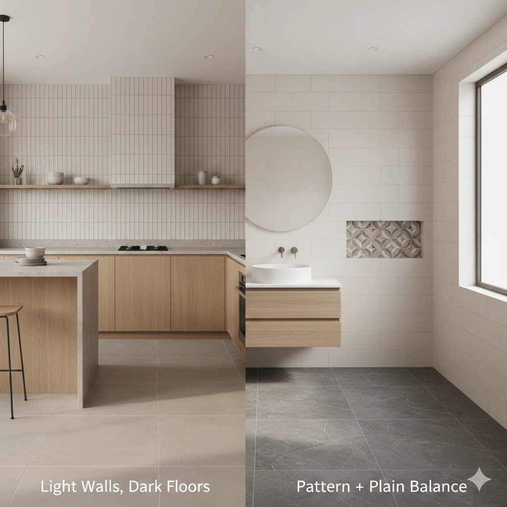 How to Mix Wall Tiles and Floor Tiles for a Balanced Look