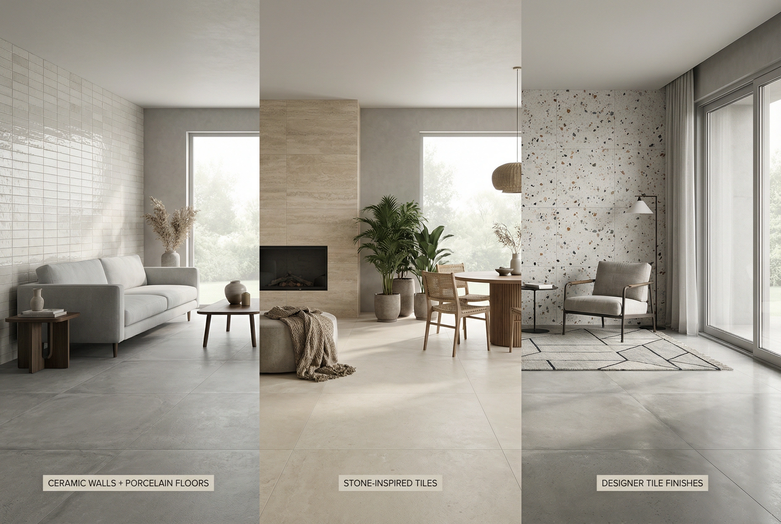 Best Wall and Floor Tile Combinations by Material