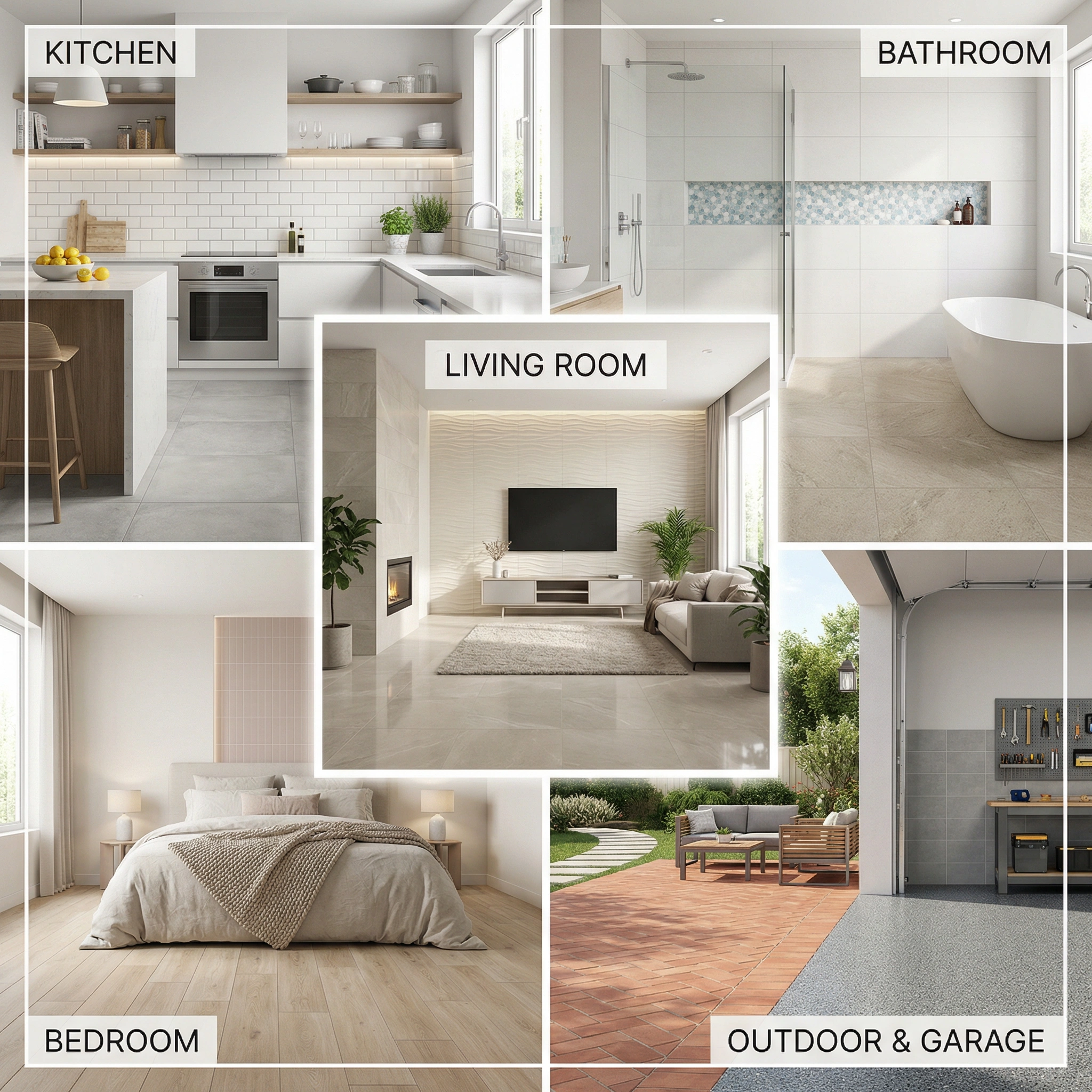 Room-by-Room Guide to Mixing Wall Tiles and Floor Tiles