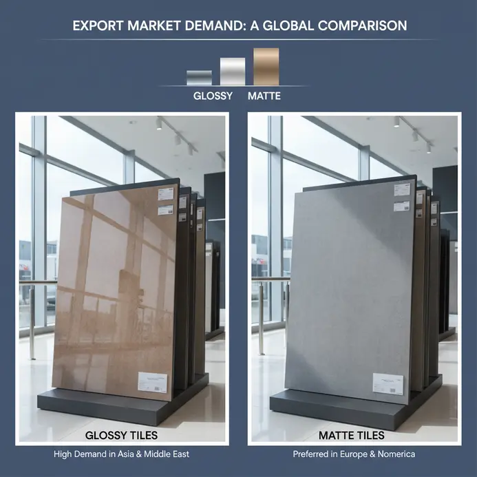 Glossy vs Matte Tiles:Export Market Demand