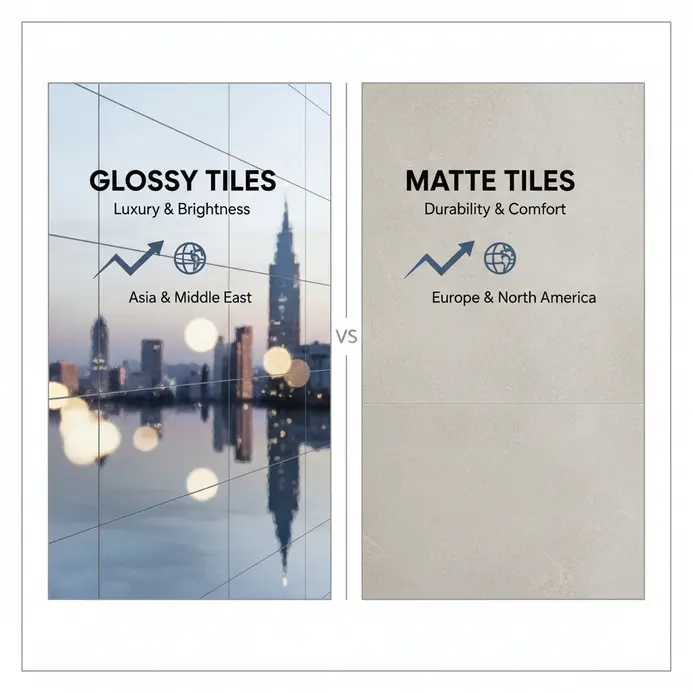 Glossy vs Matte Tiles: What B2B Buyers Actually Prefer?