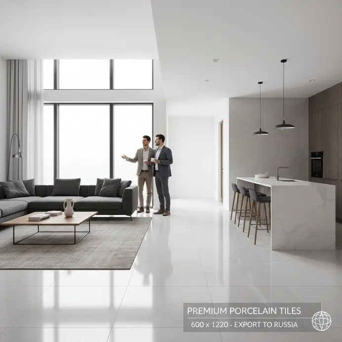 Premium 600 x1200 Porcelain Tiles Exporter to Russia