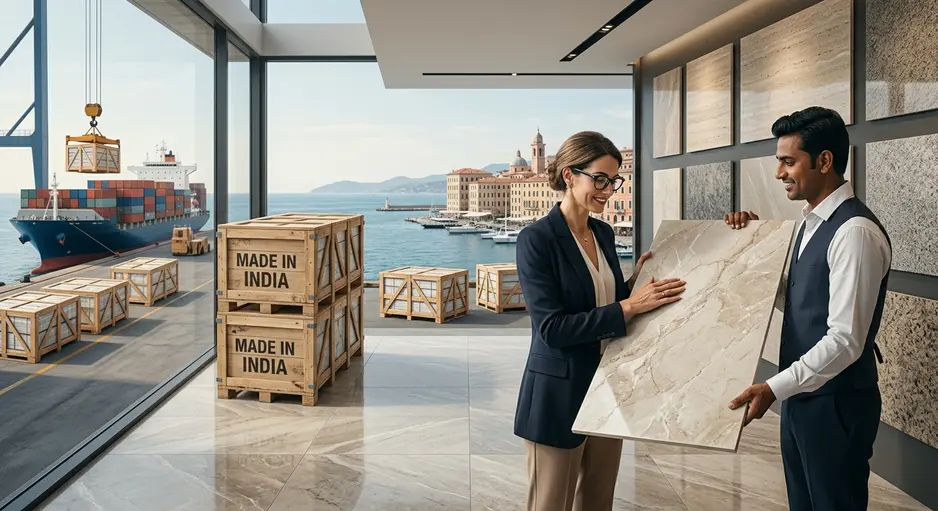 Premium Stone Look Tiles Exporter from India to Italy