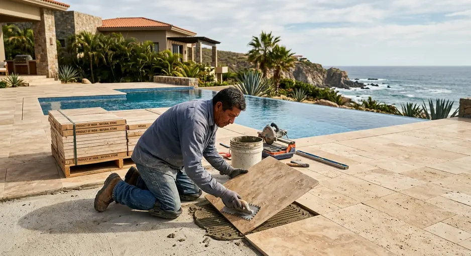 Stone & Travertine tiles Exporter to Mexico from India
